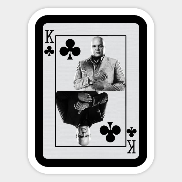 KING OF CLUBS PLAYING CARD "THE KINGPIN" Vincent D'Onofrio Sticker by TSOL Games